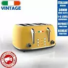 Vintage Electric 4 slice Toaster Yellow Stainless Steel 1650W | Not Delonghi