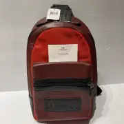 COACH Men’s TERRAIN PACK PERF MM F56877 Brick Red/Bright Red M3V 223742JAX