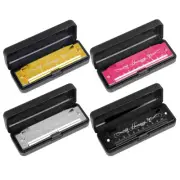 Harmonica 10Hole Blue Diatonic Harmonica KeyC Blues Harp Mouth Organ w/Case Gift