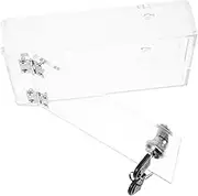 HOMSFOU Portable Cell Phone Locker Box Lock Clear Storage Cabinet for Mobile Devices for Students and Offices Versatile Phone and Valuables Organizer