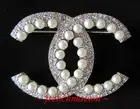 AUTHENTIC CHANEL Gold CC Logo PIN BROOCH Pearls Crystals Collectible Rare New