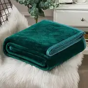 Blanket for Bed Summer，Lightweight Blanket King Size/Small,Mink Throw Blanket Full Size Bed Fleece Blanket King for Living Room Recliner Chair nap Blankets (Color : Blackish Green, Size : 200x230cm