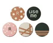 Creative Placemat 5PCS Placemat Simple Wind Coaster English Geometric Pattern Cork Pot Mat