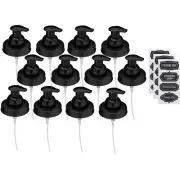 Mason Jar Foaming Soap Dispenser Lids - Includes Waterproof Stickers! Black -...