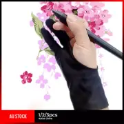 Artist Drawing Glove Tablet Two Finger Anti Fouling Design Sketch (S/M/L)