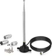 FM Radio Indoor Digital Telescopic Antenna Magnetic for FM Radio Home Stereo Sys