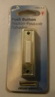 Heath Zenith -715G-1-A Wired Door Chime Push Button, Gold with White Lighted