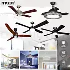 42"/48"/52" Electric Ceiling Fan 3/4/5 Blade Cooling w/ LED Light Remote Control