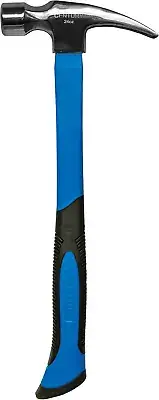 72244 Straight Claw Fiberglass Hammer, 16-Ounce, Blue, Black, Silver