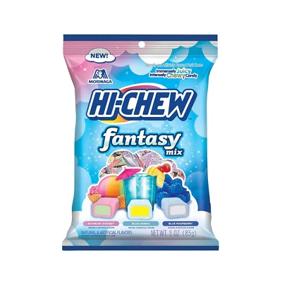 Hi Chew Fantasy Mix-Rainbow Sherbet,Blue Hawaii, Blue Raspberry 3oz Bag