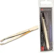 Solingen Stainless Steel Professional Slanted Tip Tweezers Best Shaped Precision Grip Made in Germany Eyebrows Eyelashes Extensions Chin Cheek Face Facial Splinter Ingrown Hair