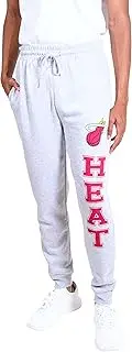 Ultra Game NBA Miami Heat Mens Team Jogger Pants, Left Leg Logo, Medium