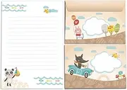 Letter Pad with Envelope for Kids Panda Stationery Set (A5 Pad with 25 Sheets + 15 Envelopes)