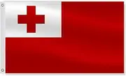 3×5 FT Tonga Flag,Large Tongan people National Decor,Double Side Digital Printed 75D Polyester Banner With Canvas Header Brass Grommet