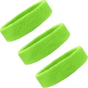 [Generic] Sweat Bands/Headbands for Women Men Elastic Headband Sports Sweatbands Athletic Stretchy Head Band Workout Running Basketball Moisture Wicking Terry Cloth Set Sweat Hair