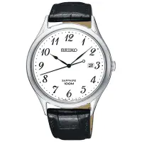 在飛比找Yahoo!奇摩拍賣優惠-【金台鐘錶】SEIKO 精工 石英男錶 皮帶 (藍寶石玻璃鏡