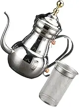 Home Coffee Pot Stainless Steel Electric Kettle Tea Filter Precise Spout Unique Design Silver