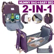 Moms Diaper Bag Multifunctional Baby Bed Backpack Baby Bed Cribs Bag