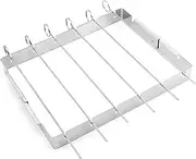 Milisten Durable Stainless Steel Bbq Grill Portable Outdoor Barbecue Tools for Camping and Picnics Includes Skewers for and Easy to Clean Silver