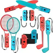 2022 Switch Sports Accessories Bundle for Nintendo Switch Games , 10-in-1 Family Party Pack Game Accessories Set Kit for Switch OLED Sports Games