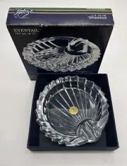 Cristal d’Arques France Ashtray Genuine Lead Crystal Eventail 6.25" VTG NOS