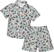 [Caihoyu] Baby-boys Toddler Short Sleeve Shirt Top+shorts Suits Toddler Baby Boy Outfit Summer Clothing