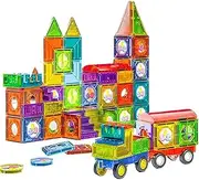 (149PCS）FUROKASO Color Window Magnetic Sheet Toys, 3D Magnetic Tiles，Magnetic Children's Building Blocks, Children's Enlightenment Toys, Gifts for Boys and Girls Over 3 Years Old.