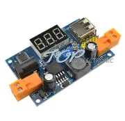 LM2596 DC Adjustable Step-Down Power Module + LED Voltmeter + USB +2.54mm Needle