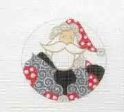 Curtis Boehringer The Horse Santa Handpainted Needlepoint Canvas