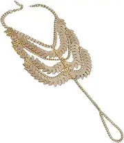 [Tummy Tub] Bracelets,Bracelet Jewellery,Anklet String Charm,Hair Band Multilayer Tassel Chain Anklet Beach Anklet Bracelet Jewelry Gift Girl Lady Wife Mom Pearl Bracelet (Color : Gold)