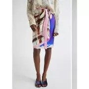 Dries Van Noten scarfy mixed print wrap skirt