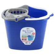 2Pcs Mop Bucket With Wringer Strong Durable Easy Pour Spout 10L Xtra Kleen® NEW