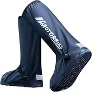 MEFESE High Tube PVC Waterproof Shoe Covers Reusable Rain Boot Shoe Cover with Reflector