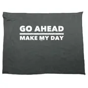 Go Ahead Make My Day - Funny Novelty Soft Sport Microfiber Towel