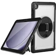 For Samsung Galaxy Tab A9+ Kickstand Cover Hand Strap Design PC+TPU Tablet Case