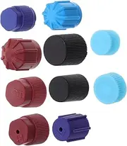 Beatifufu R134a High Low Pressure Valve Caps 10pcs Sturdy Plastic Car Ac Charging Port Caps Easy Install Auto Home Ac Accessories