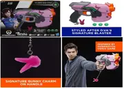 NERF Rival Overwatch D.VA Blaster 3 Overwatch Rounds Ages 14+ Toy Gun Fire Fight