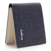 Men's Canvas Bifold Leather Wallet ID Credit Card Holder Billfold Purse Clutch