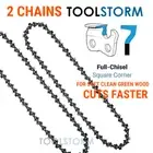 2X Chainsaw Chain 12" Full Chisel 3/8LP 050 44DL Fit BAUMR-AG MTM GIANTZ POLESAW
