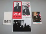 RARE Vintage 1968 Bob Dole 1st Senate Campaign Memorabilia Handouts postcards