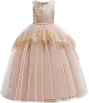 [Generic] Casual Girls Dresses Print Princess Pageant Gown Evening Dress Girls Dresses 6T