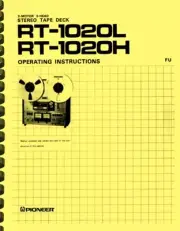 Pioneer RT-1020H RT-1020L Tape Deck OWNER'S MANUAL and SERVICE MANUAL