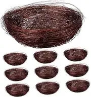 VINTORKY Birds Nest 10 Pack Natural Woven Bird Nest for Bird Resting Play and Breeding Home Decor