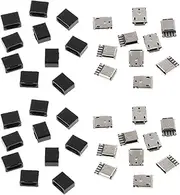 CY 50pcs Type B Micro USB Female 5 Pin Jack Port Socket Connector Solder Type Repair Parts