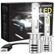 SEALIGHT X5 H1 2PCS Car LED Headlight Bulbs 6000LM LED Front Headlamps Hi Low Beam 6500K Super Bright Light 3570 LED Chi