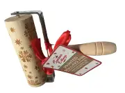 Wooden Christmas Printed Rolling Pin For Pastry Baking Tools Snowflakes Stamp