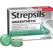 Strepsils Plus Anaesthetic Sore Throat Numbing Pain Relief Lozenges 36 pack