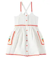 [Stella McCartney Kids] Stella McCartney Kids Linen and cotton dress Y 12 white