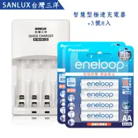 在飛比找momo購物網優惠-【SANYO 三洋】智慧型充電器+國際牌eneloop 新款