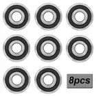8x Flanged Ball Bearing ID 1/2"x OD 1-3/8" for Lawn Mower Wheelbarrow Carts